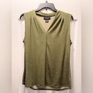 Liz Claiborne Career Olive Green Sleeveless Blouse Size M